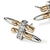John Hardy Spear Stud Earrings – Sterling Silver with Diamonds [EZZP989562DI]