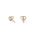John Hardy JH Essential Heart Stud Earrings – 14k Yellow Gold with Diamonds [EGGX989662DI]