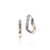 John Hardy JH Essential Heart Hoop Earrings – Sterling Silver & 14k Yellow Gold 22 mm [EZZ98968]