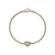 John Hardy JH Essential Heart Bracelet – 14k Yellow Gold with Diamonds 1.8 mm [BUGGX989642DI]