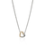 John Hardy JH Essential Heart Link Necklace – Sterling Silver & 14k Yellow Gold with Diamonds 1.5 mm [NZZP989722DI]