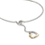 John Hardy JH Essential Heart Lariat Necklace – Sterling Silver & 14k Yellow Gold with Diamonds 1.5 mm (18 in) [NZZP989902DI]