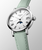 Longines Elegant Collection Moonphase Quartz Silver Dial Green Leather Strap 30 mm [L4.330.4.11.0]