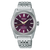 Front view of Seiko King Seiko [SPB461J1] with burgundy dial and stainless steel bracelet.
