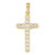 18K Yellow Gold Cubic Zirconia Cross Pendant Made in Italy [N1402]