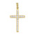 18K Yellow Gold Cubic Zirconia Cross Pendant Made in Italy [N1403]