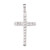18K White Gold Cubic Zirconia Cross Pendant Made in Italy [N1406]