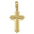 Yellow Gold Cross Pendant Made in Italy [N1461]
