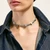 John Hardy Icon Stud Choker 14K Yellow Gold & Sterling Silver Diamonds 6MM [NZZP972172DI]