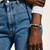 John Hardy Icon Stud Wrap Bracelet Sterling Silver & Black Leather 6MM [BU97211BL]