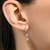 John Hardy Naga Drop Earrings Sterling Silver Diamond [EBP603982DI]
