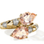 John Hardy Artisan Series Naga Ring 18K Yellow Gold Morganite & White Diamond [RGS604181MRDI]