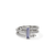 John Hardy Artisan Spear Triple Tier Ring 18K White Gold Gemstones Ring [RGP02327WTZDI]