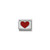 COMPOSABLE CLASSIC SYMBOLS IN STAINLESS STEEL , ENAMEL AND 925 STERLING SILVER RED HEART
