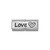 COMPOSABLE DOUBLE CLASSIC SYMBOLS STEEL CUB ZIRCON AND 925 STERLING SILVER LOVE AND HEART