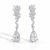 VERA Couture Platinum Lab-Created Diamond Floral Drop Earrings [TJ6618EFC]