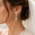 VERA Couture Platinum Lab-Created Diamond Floral Drop Earrings [TJ6618EFC]