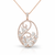 VERA Couture Flora Diamond Pendant 3.38 CTW Lab Diamonds, 14K Rose Gold [TJ4110PH]