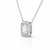VERA Classic Emerald-Cut Lab-Created Diamond Solitaire Pendant Necklace 14K White Gold [TJ6129PC]