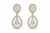 VERA Couture Pear Shape Diamond Drop Earrings 2.50 CTW Lab-Created Diamonds 14K White & Yellow Gold