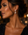 VERA Couture Pear Shape Diamond Drop Earrings 2.50 CTW Lab-Created Diamonds 14K White & Yellow Gold