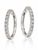 VERA Classic 10K White Gold Diamond Hoop Earrings 22 mm | 1.00 CTW Lab-Grown Diamonds