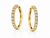 VERA Classic 10K Yellow Gold Diamond Hoop Earrings 18 mm | 0.80 CTW Lab-Grown Diamonds