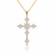 VERA Couture 2.11 Carat Lab-Grown Diamond Cross Pendant 14K Yellow Gold 43.2 mm