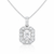 VERA Signature Oval Halo Lab-Grown Diamond Pendant 0.38 Carats 14K White Gold 16"