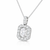 VERA Signature Oval Halo Lab-Grown Diamond Pendant 0.38 Carats 14K White Gold 16"
