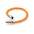 John Hardy JH Essential Orange Rubber Cord Bracelet 6mm Sterling Silver [BU98688ORST]