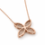 VERA Florian™ Butterfly Diamond Pendant Necklace 1.23 Carats 14K Rose Gold