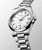 Longines Conquest L3.860.4.12.6 Swiss Made 41 mm quartz watch with a white sandblasted dial, stainless steel case, and stainless steel bracelet.