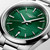 Longines Conquest L3.860.4.09.6 Swiss Made 41 mm quartz watch with a sunray green dial, stainless steel case, and stainless steel bracelet.