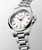 Longines Conquest L3.350.4.18.6 Swiss Made 30 mm quartz watch with a white sandblasted dial, stainless steel case, and stainless steel bracelet.