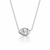 VERA Essentials Pear Shaped Bezel Solitaire Pendant 0.60 Carat Lab-Grown Diamond 14K White Gold 18" Necklace
