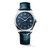 Longines Master Collection L2.949.4.93.2 Swiss Made 39 mm automatic watch with a blue barleycorn dial, stainless steel case, and blue alligator leather strap.