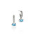 John Hardy Heishi Gem Earrings Sterling Silver with Swiss Blue Topaz 18mm [EBS290341SBT]