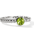 John Hardy Heishi Gem Ring Sterling Silver with 5 mm Peridot, 2.2 mm Band [RBS430311PE]