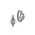 John Hardy Icon Hoop Earrings, Sterling Silver, Swiss Blue Topaz, 21MM [EBS973211SBT]