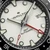 Hamilton Khaki Navy GMT Auto H82555150 43mm automatic watch with silver grained dial, red GMT hand, stainless steel case and stainless steel bracelet.