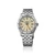 Seiko 5 Sports Field GMT HDB002 39.4mm automatic watch with beige dial, orange GMT hand, stainless steel case and stainless steel bracelet.