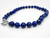 Page Title: Lapis Lazuli Bead Necklace 12–12.5 mm, Sterling Silver Clasp, 18 in [NLAP925-18]