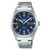 Seiko 5 Sports Field SRPG29 39.4mm automatic watch with blue Arabic numeral dial, red-orange tipped seconds hand, stainless steel case and stainless steel bracelet.