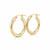 Mani Yellow Gold Hoop Earrings 15 mm - 10K, 14K or 18K [N4742]