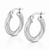 Mani 16 mm White Gold Twisted Hoop Earrings [N4513]