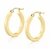 Mani 20 mm Yellow Gold Square Tube Hoop Earrings [N4743]