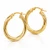 Mani 20 mm Twisted Tube Hoop Earrings in Yellow Gold [N4502]