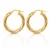Mani 20 mm Twisted Tube Hoop Earrings in Yellow Gold [N4502]