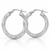 Mani 20 mm Twisted Tube Hoop Earrings in White Gold [N4514]
